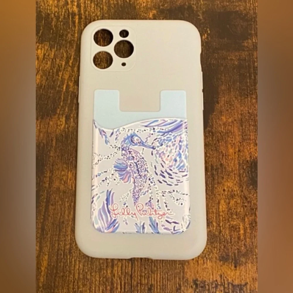 Lilly Pulitzer card holders on 11 Pro Phone cases.